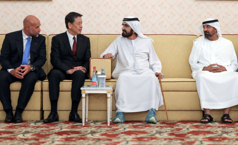 Mohammed bin Rashid meets with President of Nissan Motor Corporation