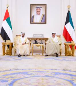 Hamdan bin Mohammed and Kuwait’s Prime Minister discuss avenues to build upon solid bilateral relations